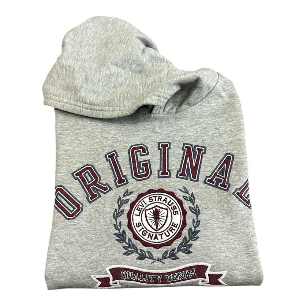 Levi Strauss Signature Youth 14/16 Short Sleeve Hoodie Gray, pullover